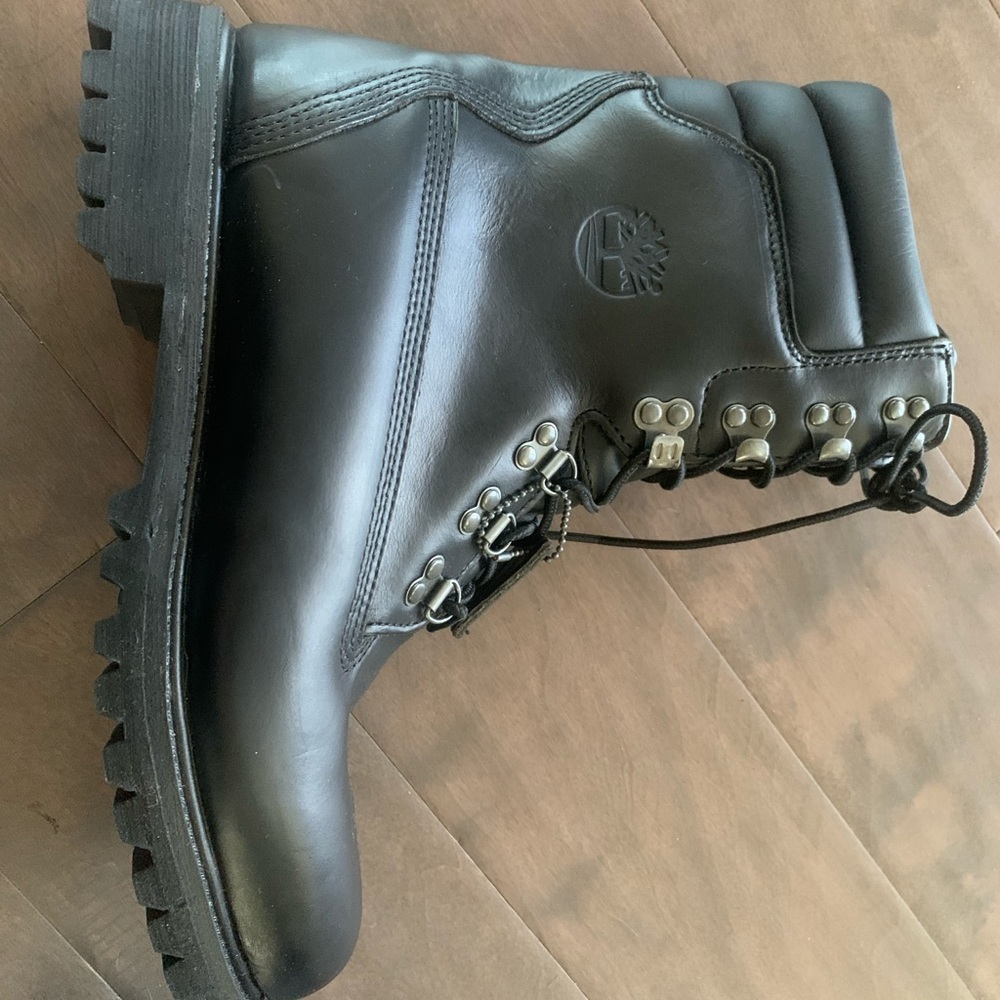 New Timberland x Vibram black boots